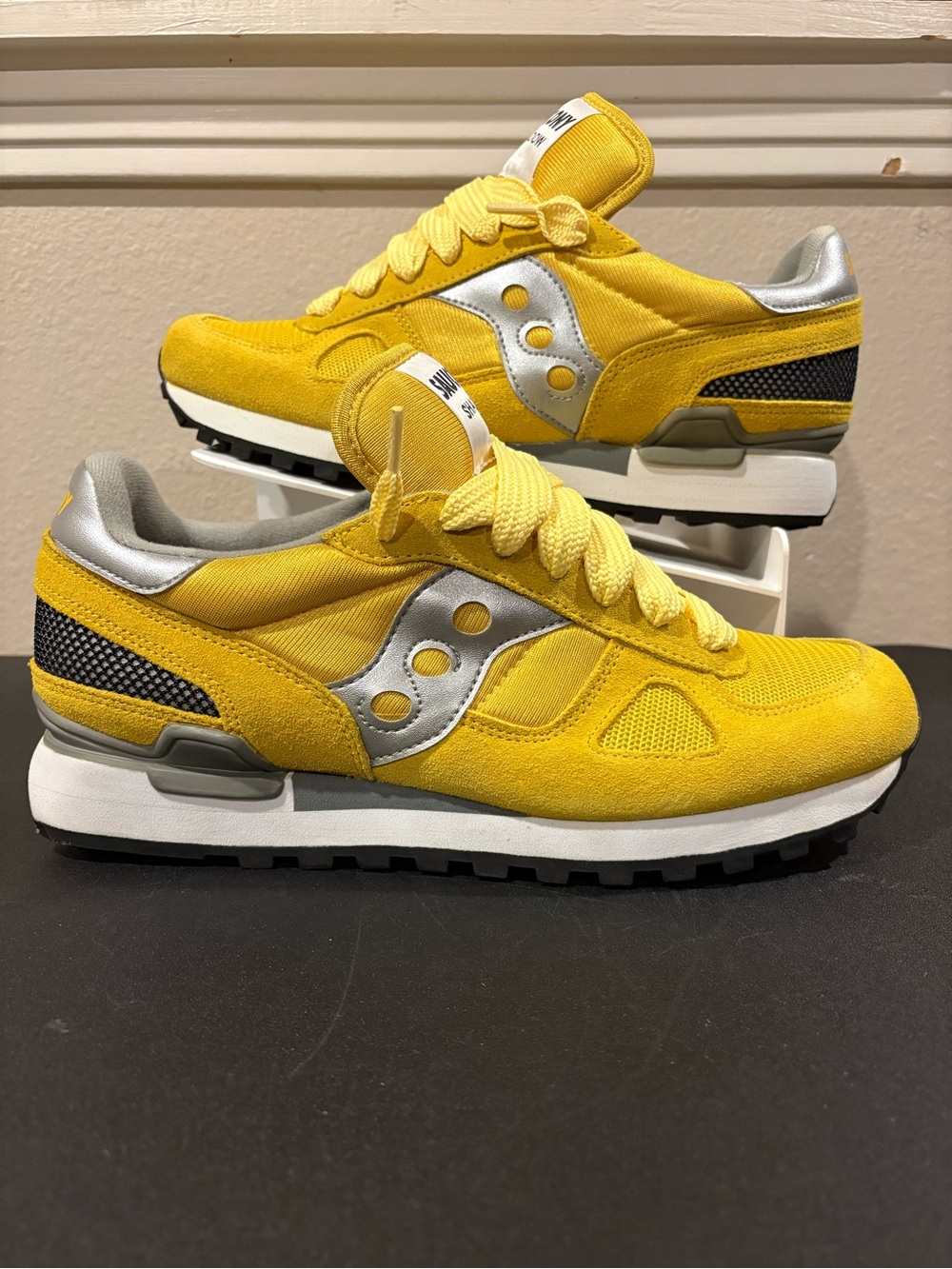 VTG Saucony Shadow Original Yellow/White Running Shoes Men’s SZ 11.5 NWB
